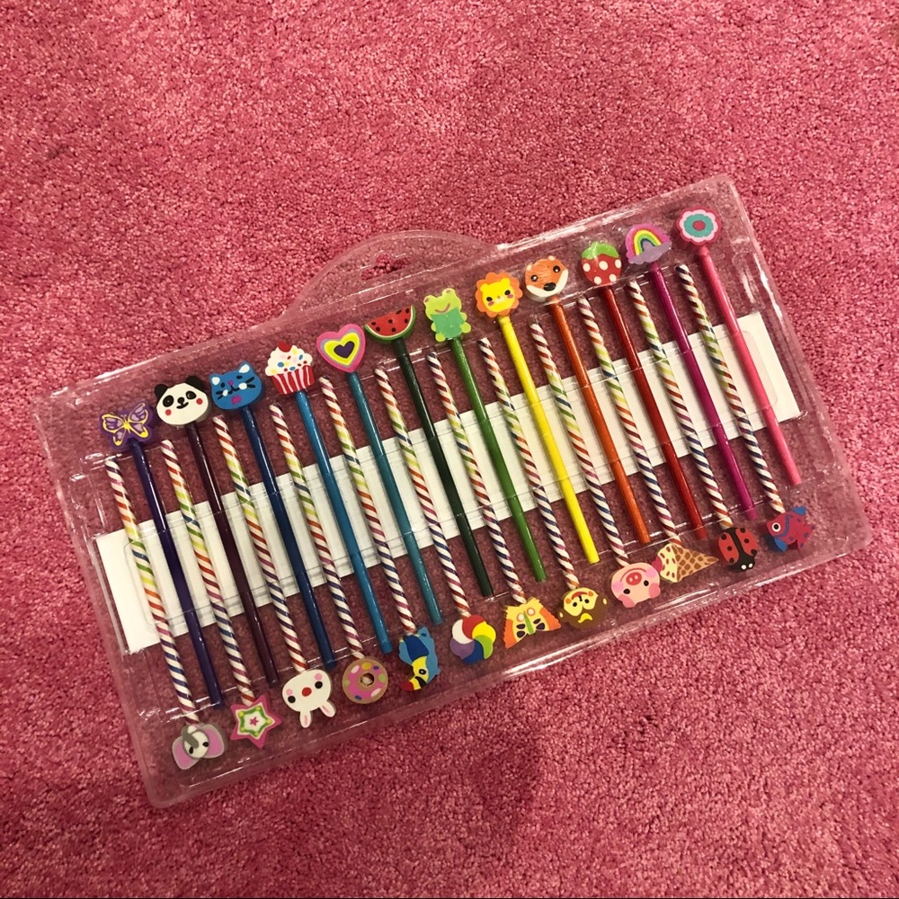 Pencil Party Pack 48PC Pencil Set With Fun Erasers - Picture 1 of 8